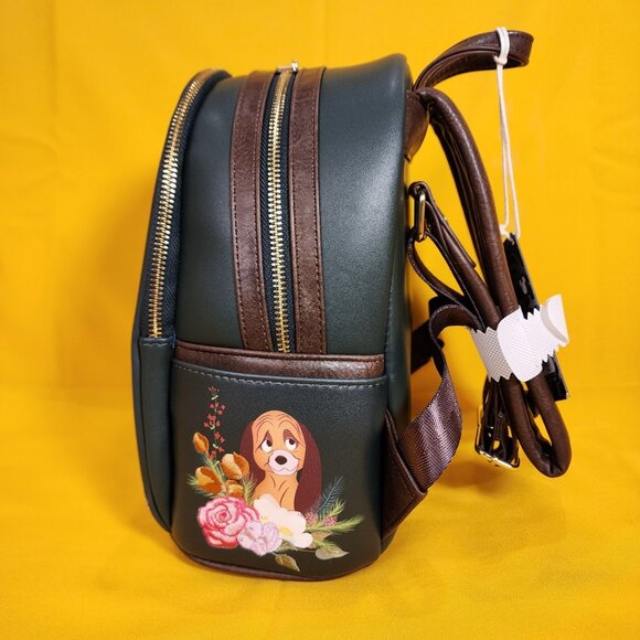 Loungefly Disney The Fox and The Hound Copper & Todd Floral Mini Backpack NEW - Picture 8 of 13